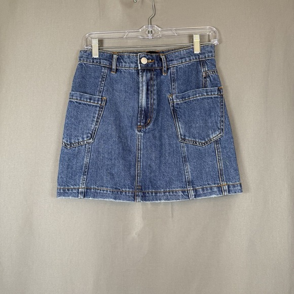 Lot Of 2 BDG Urban Outfitters Denim Mini Skirt Blue Black Small And Petite - Picture 2 of 10